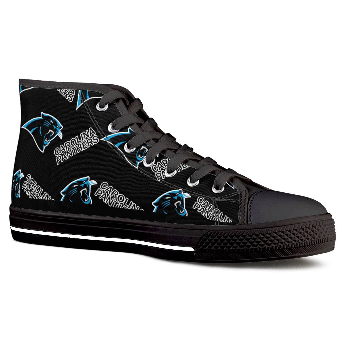Men's Carolina Panthers High Top Canvas Sneakers 002
